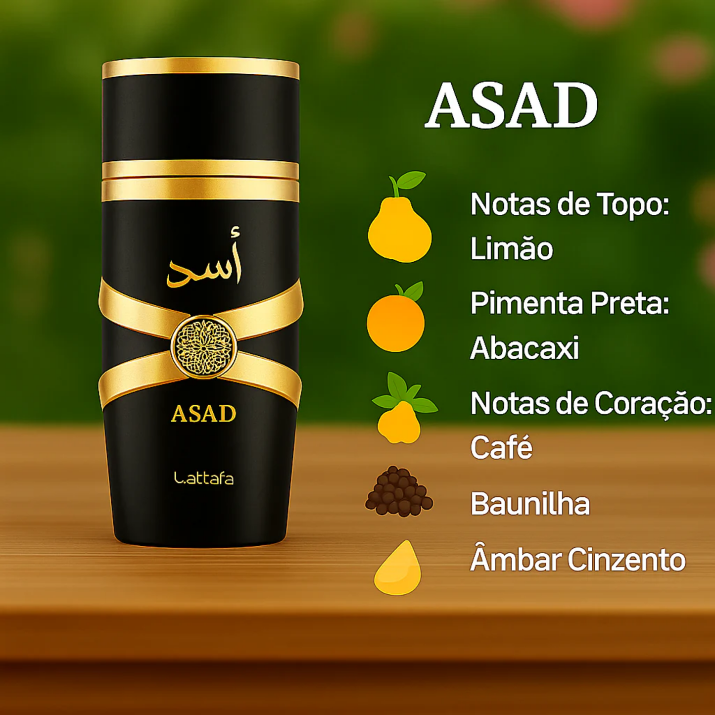Lattafa Asad Eau de Parfum 100ml Masculino