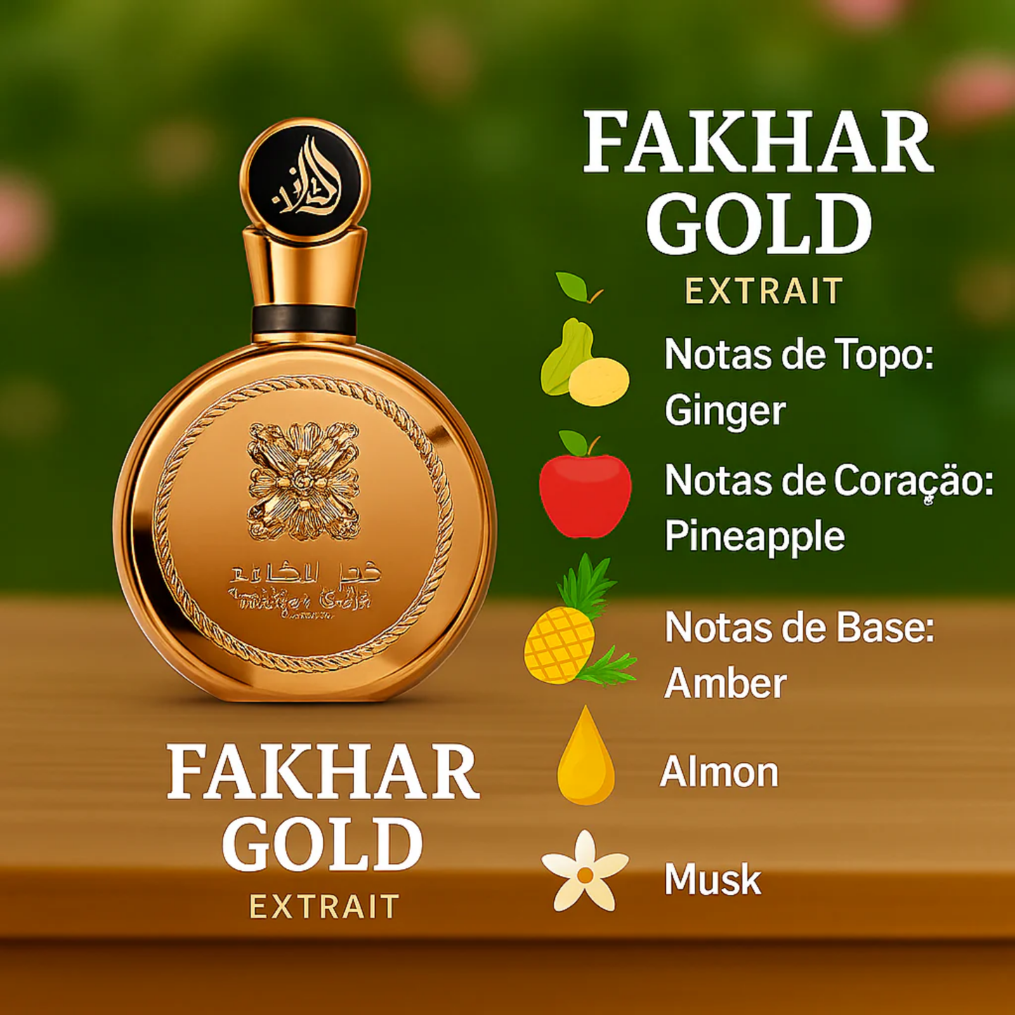Lattafa Fakhar Gold Extrait Eau de Parfum 100ml Unissex