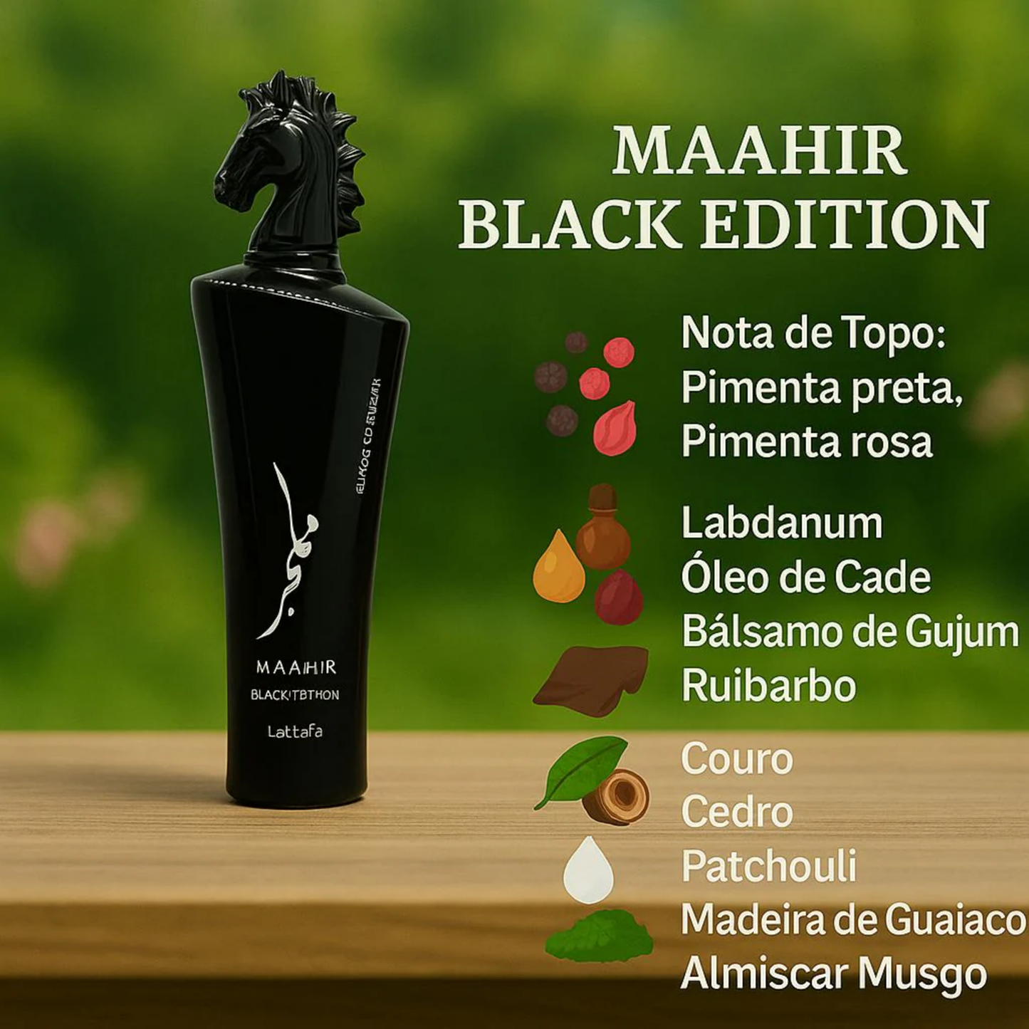 Lattafa Maahir Black Eau de Parfum 100ml Masculino