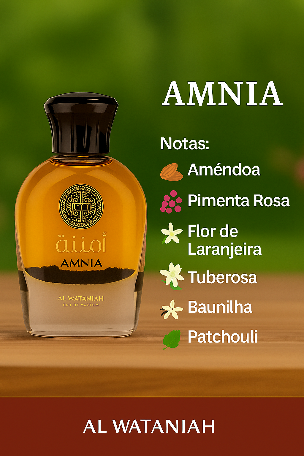 Al Wataniah Amnia Eau de Parfum 100ml Feminino
