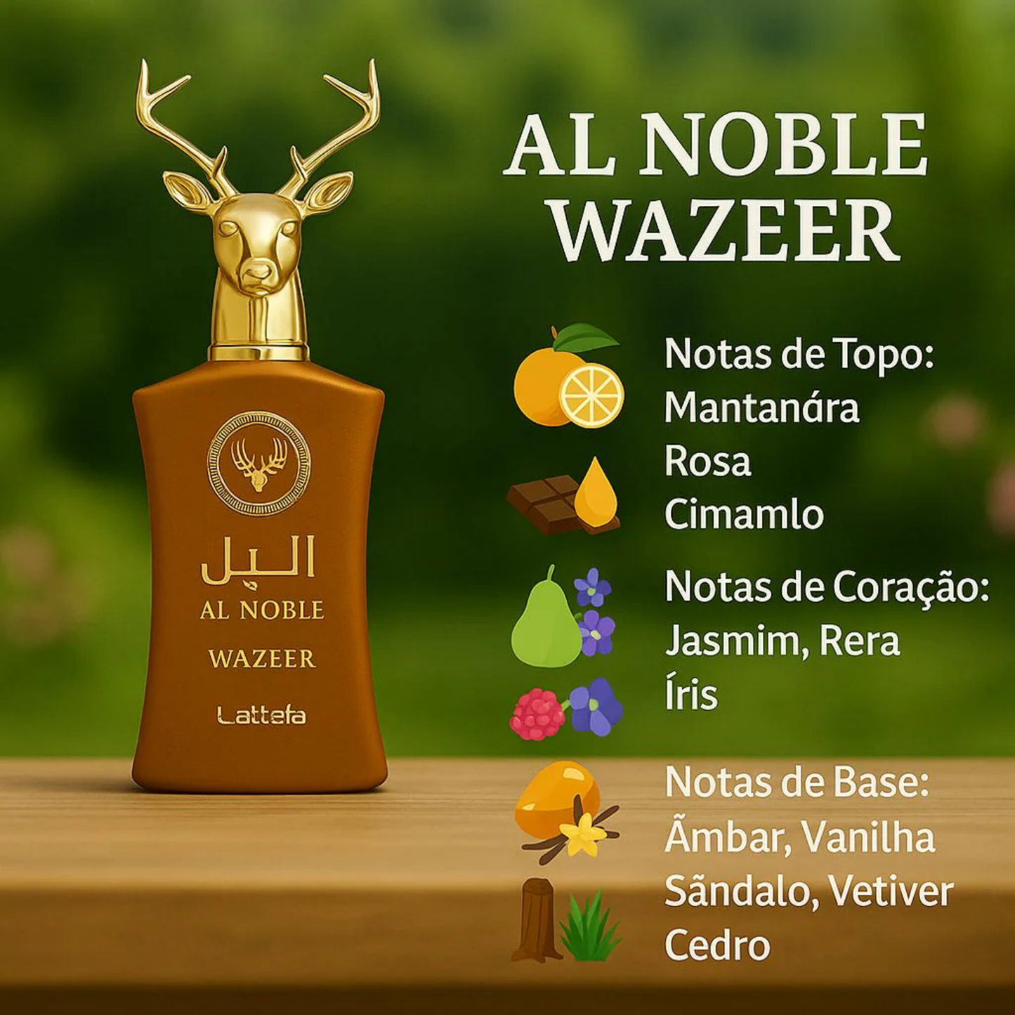 Lattafa Al Noble Wazeer Eau de Parfum 100ml Masculino