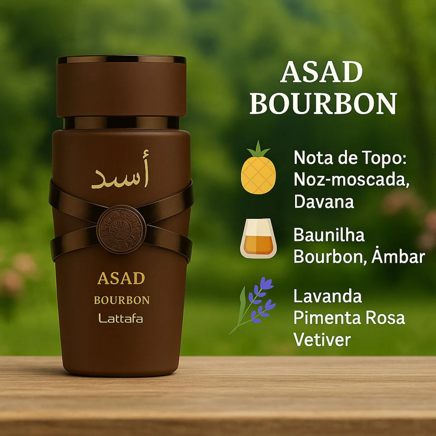 Lattafa Asad Bourbon Eau de Parfum 100ml Masculino
