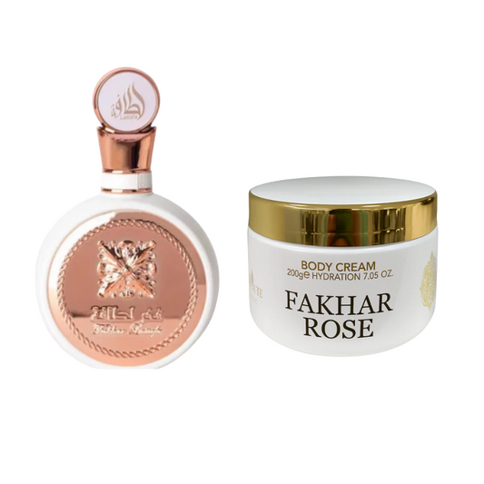Kit Fakhar Rose 100ml + Pasta Hidratante Fakhar Rose 200g