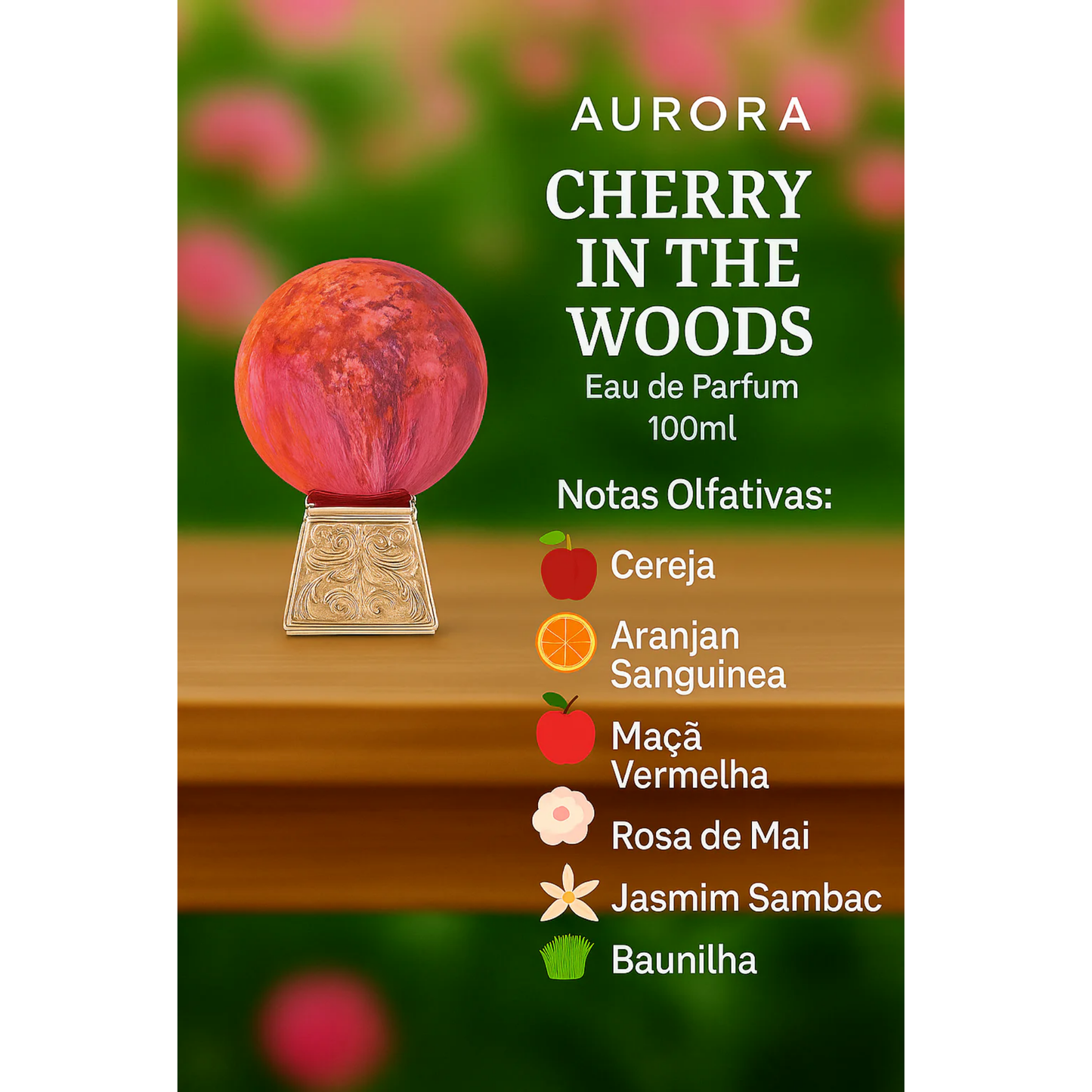 Aurora Scents Cherry In The Woods Eau de Parfum 100ml Feminino