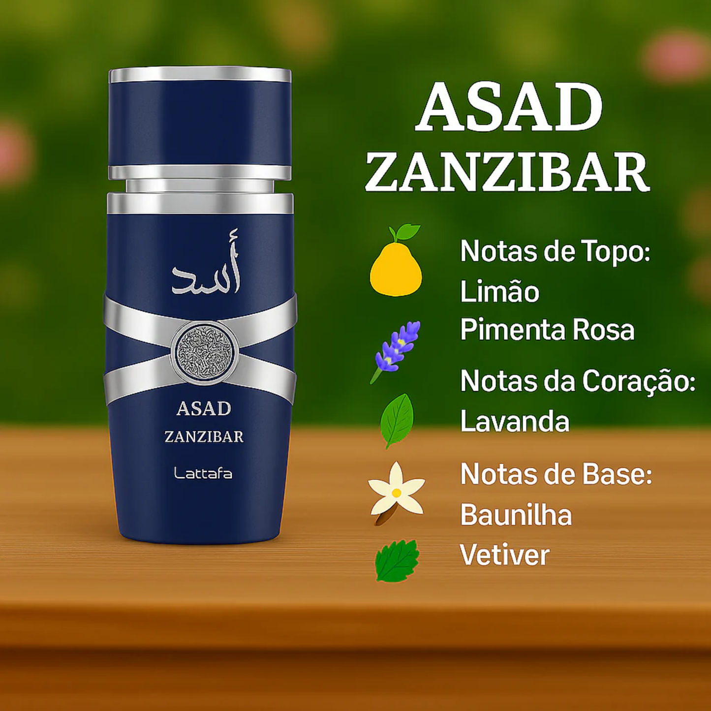 Lattafa Asad Zanzibar Eau de Parfum 100ml Masculino
