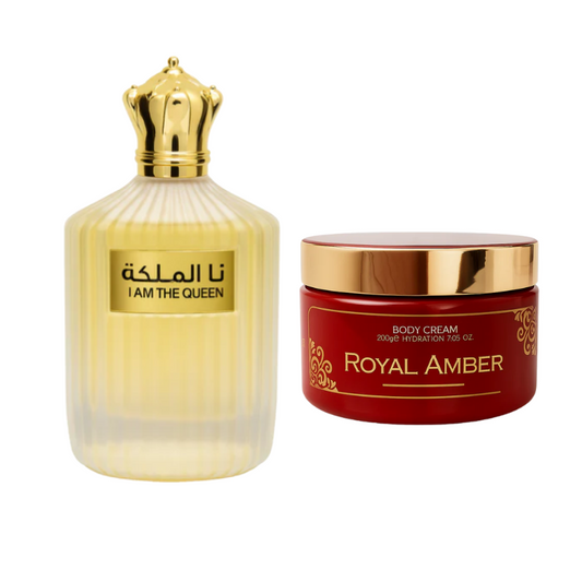 Kit Ard Al Zaafaran I Am The Queen 100ml + Pasta Hidratante Royal Amber 200g